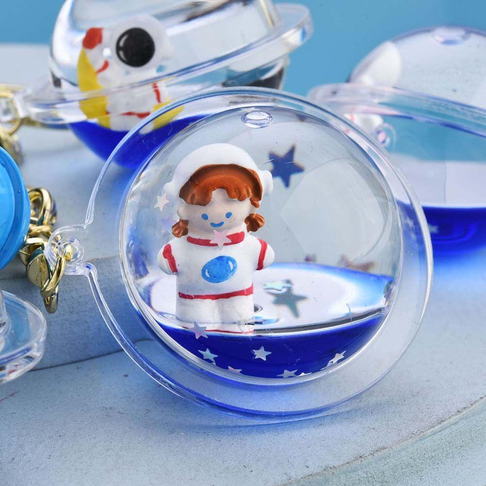 Agustina Astronot Floating Keychain Fashion Charm Key Ring Anak Akrilik Tempat Kunci Mobil