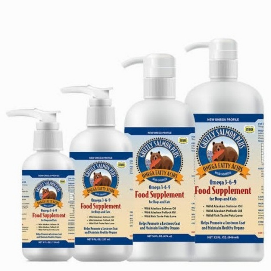 GRIZZLY Salmon Oil - Food Supplement Vitamin for DOGS & CATS