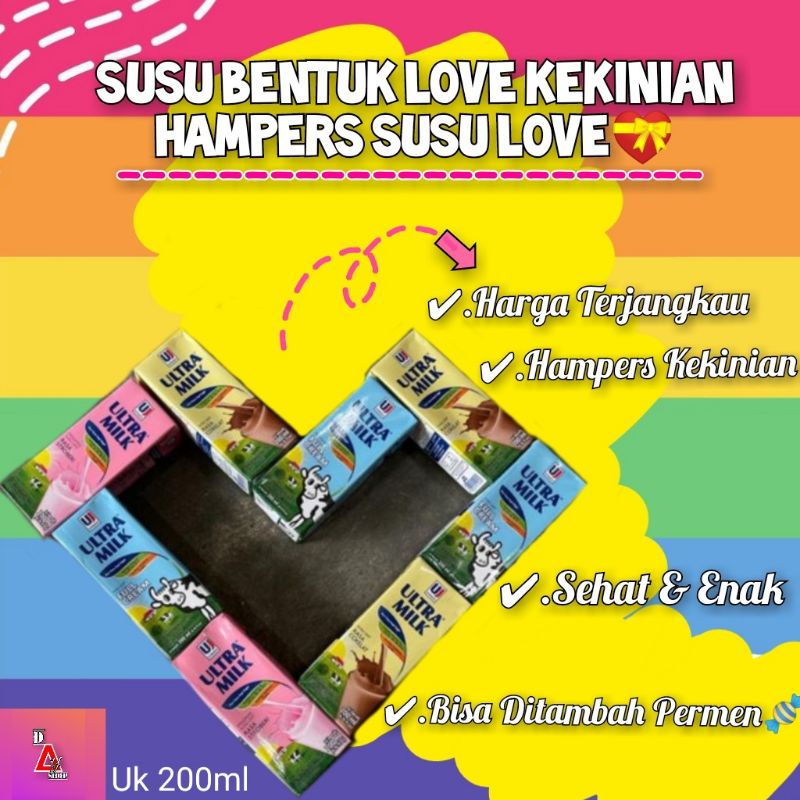

SUSU BENTUK LOVE VIRAL / HAMPERS SUSU / HAMPERS KEKINIAN (FREE PITA)