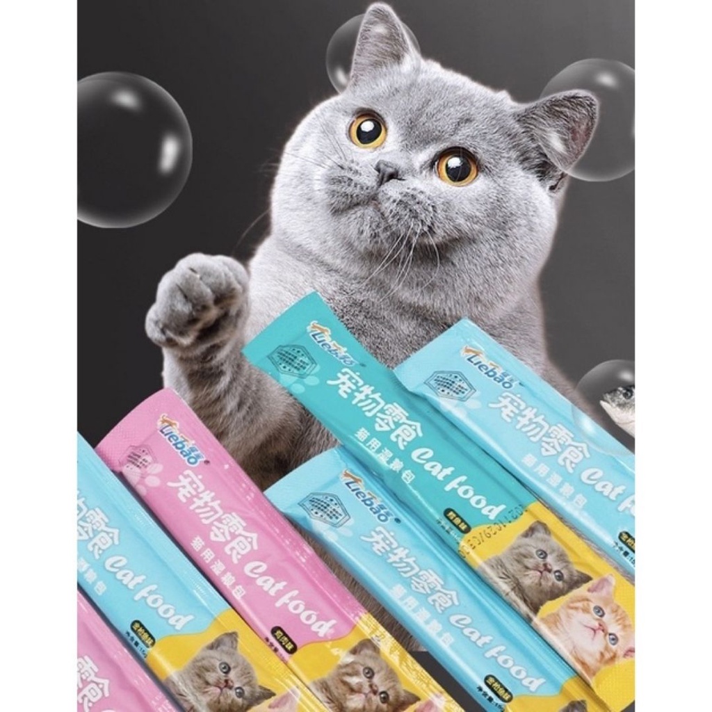 Cemilan Vitamin Kucing Basah Grunt 15g Vitamin bulu kucing Vitamin setarah Meo Snack Kucing Cat Food FEFARM