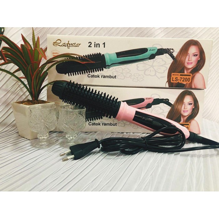 Catokan LADYSTARCeramic Styler , LS 7200 GW KOSONG, CATOKAN SISIR , BISA CATOK LURUS , BLOW , CURLY