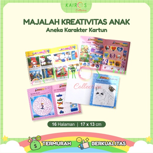 Majalah Kreativitas Anak PAUD TK Aneka Karakter Kartun Buku Aktivitas