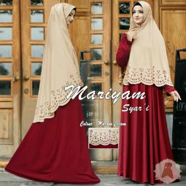 MARIYAM SYARI (EP) BAJU MAXI DRESS MUSLIM BUSUI LENGAN PANJANG WANITA DEWASA MURAH GROSIR MODERN