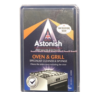 Astonish Oven &amp; Grill Cleaner Krim 250g Astonis Anti-Bacterial Krim Pembersih Oven Microwave Kompor Listrik Dan Alat Pemanggang BBQ Dengan Sponge Anti Bakteri