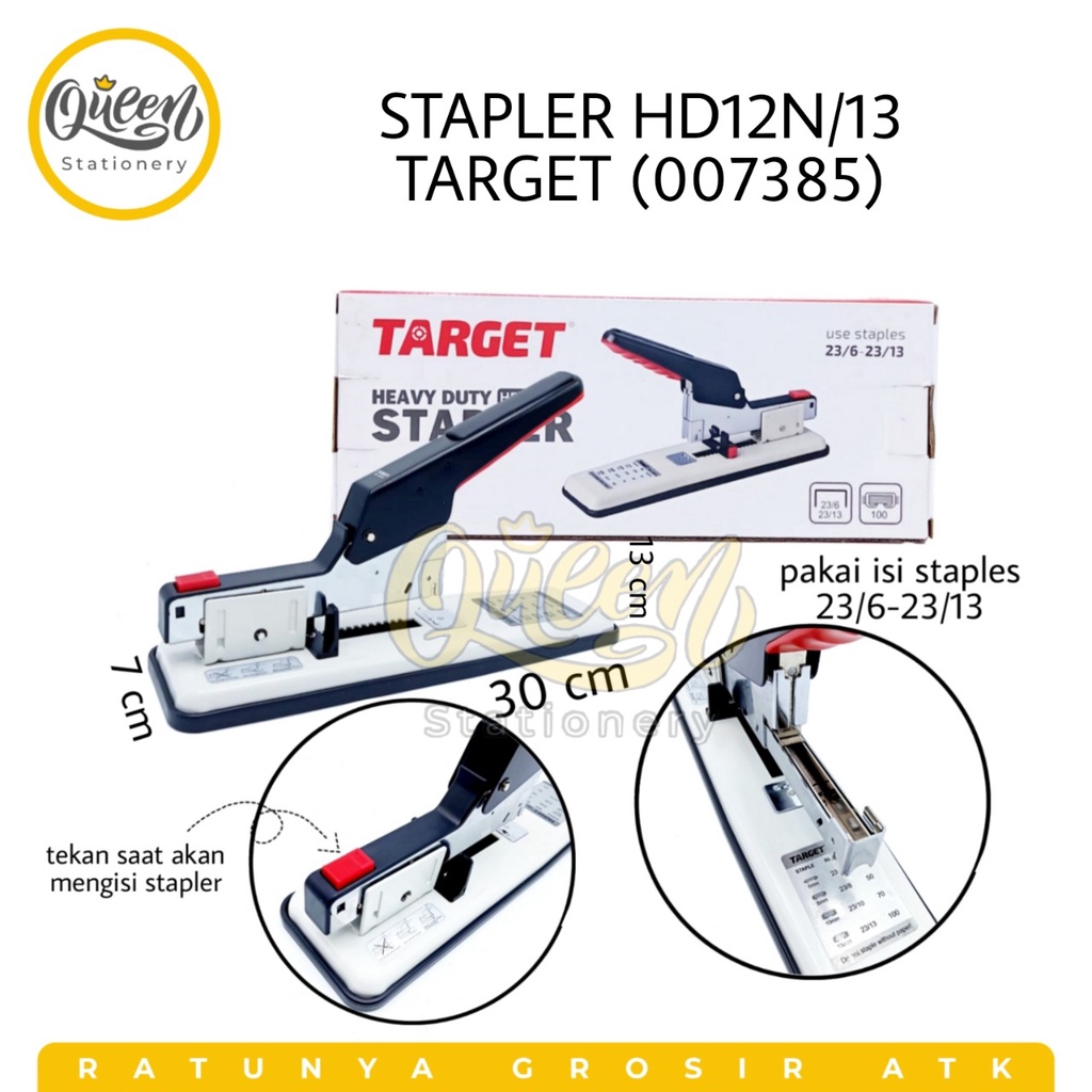 

1 PCS STAPLER HD12N/13 TARGET / STAPLES BESAR / STAPLES JILID / HEAVY DUTY STAPLER (007385)