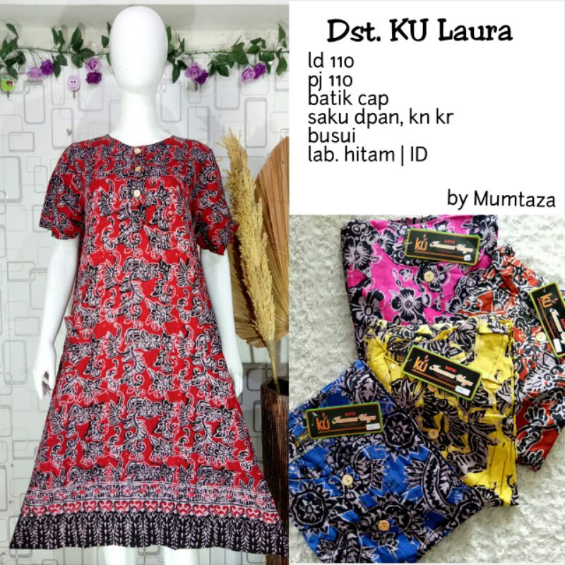 Daster Kencana Ungu Label HITAM, Daster Batik Kencana Ungu, Batik Kencana Ungu, Brand ORI Kencana Un