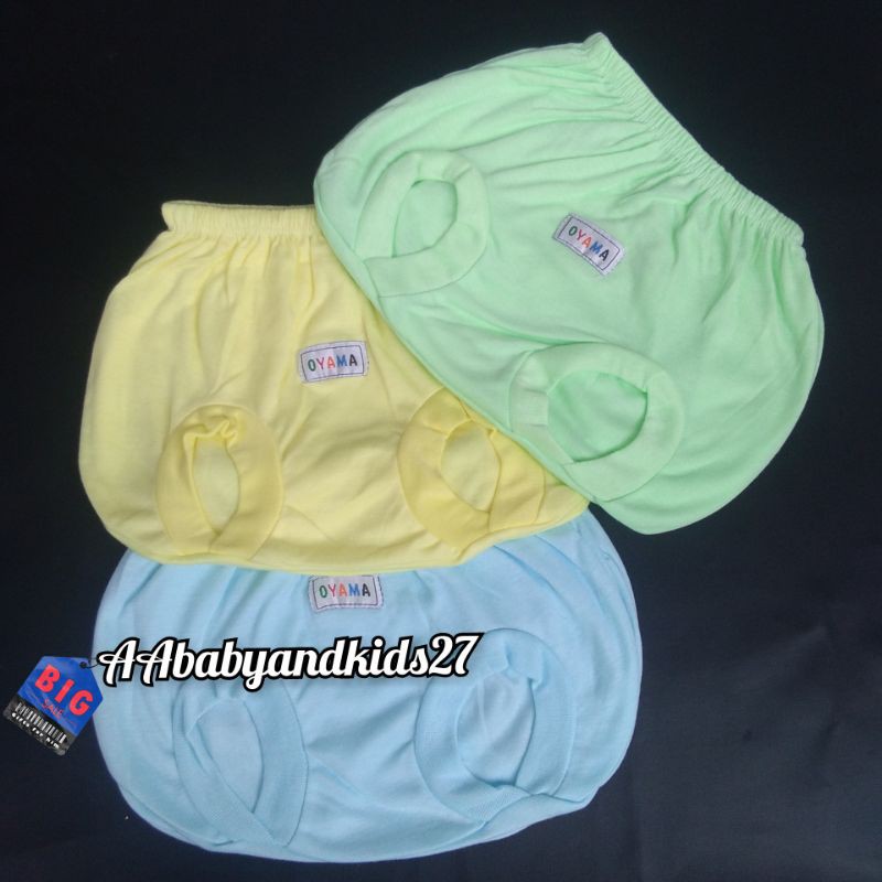 6PC Celana bayi Segi dan Pop Dasar Warna Oyama-Celana Bayi Pop dan Segi Ukuran 3-24 Bulan