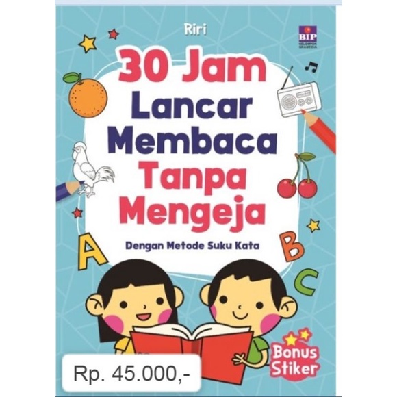 buku anak 30 jam lancar membaca tanpa mengeja