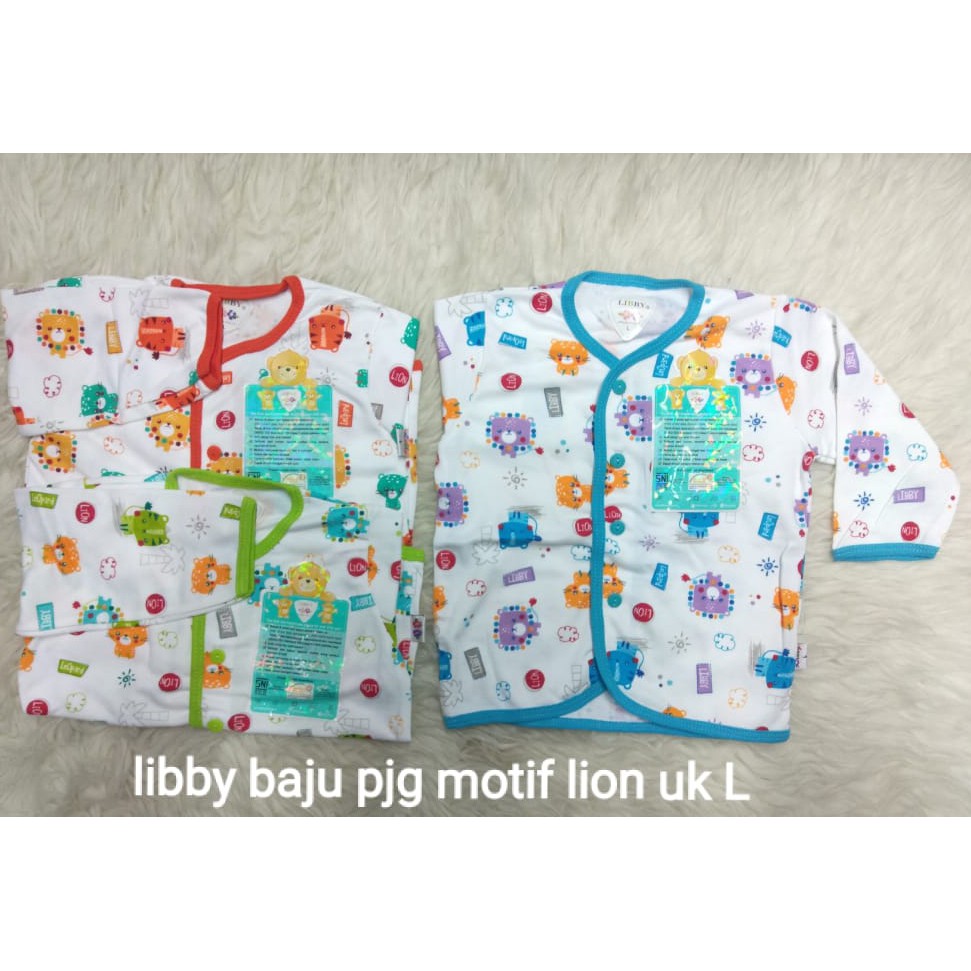 libby atasan 3pc baju panjang kancing depan murah nb ,3-6.s.m.l warna&amp;motif