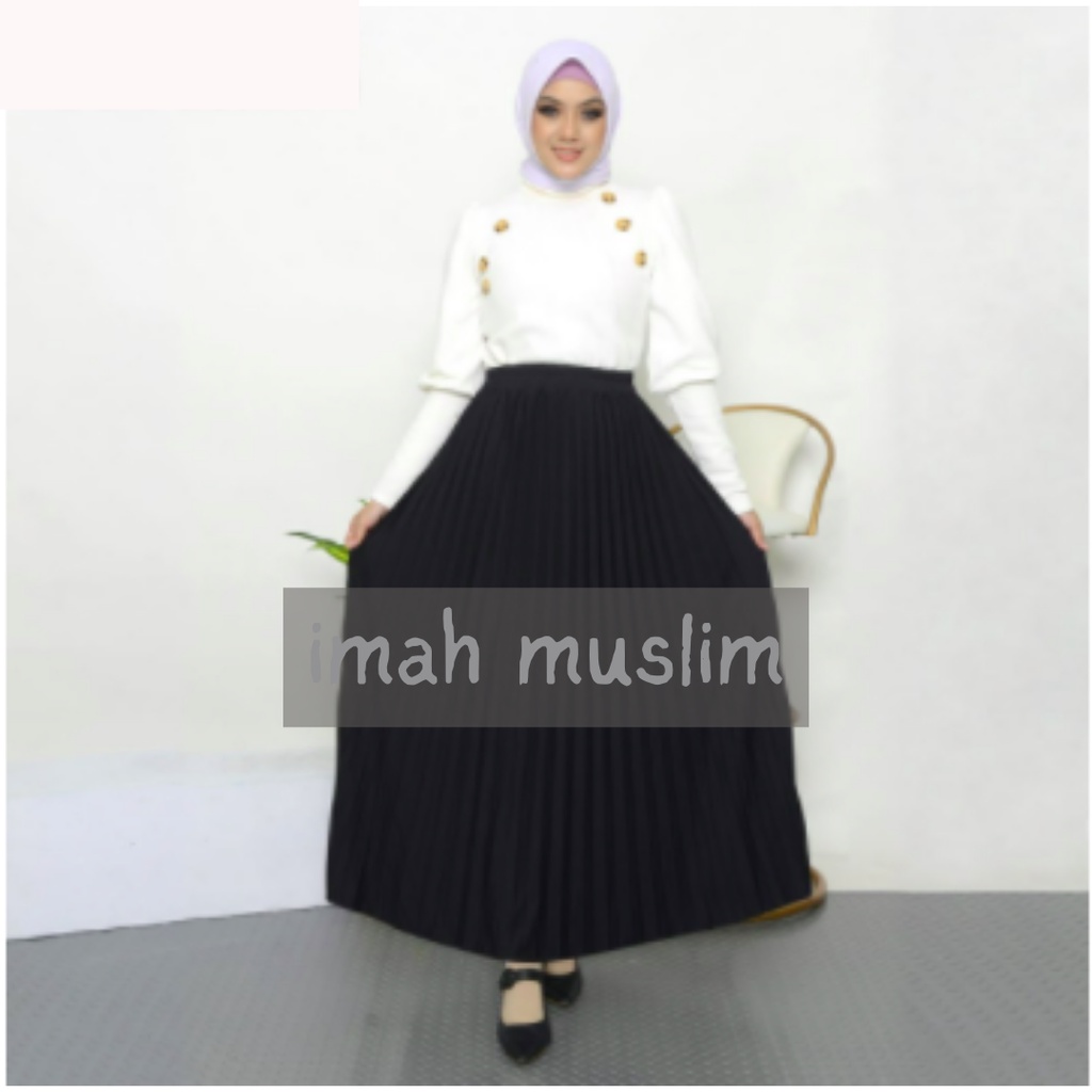 Rok Plisket - Rok Wanita Bahan Premium