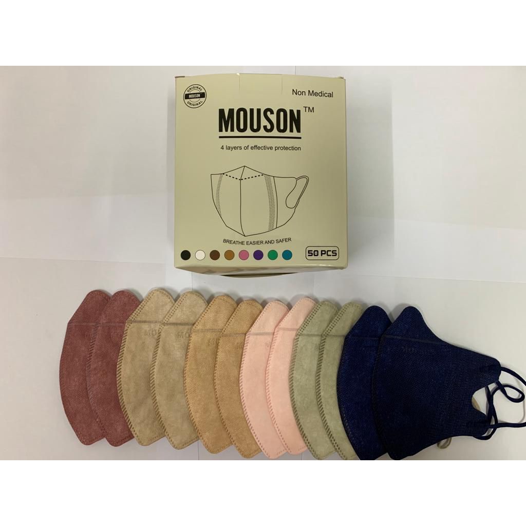 Masker Duckbill Alkindo Emboss 4Ply Mix Warna Campur Warna 1Box 50 Pcs