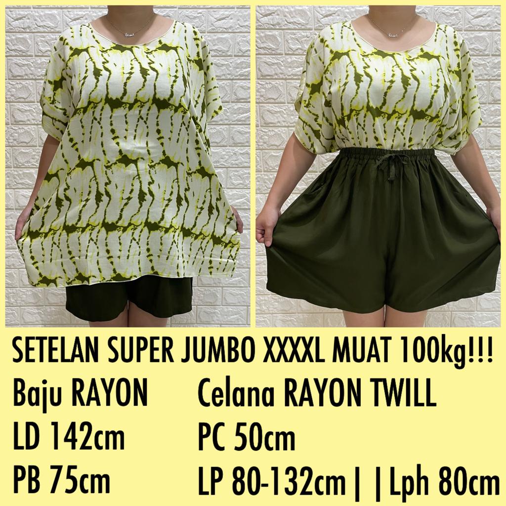 PAKET COMBO!!!SETELAN BAJU BALI SUPER JUMBO XXXXL MUAT 100KG!!! KODE TIE DYE