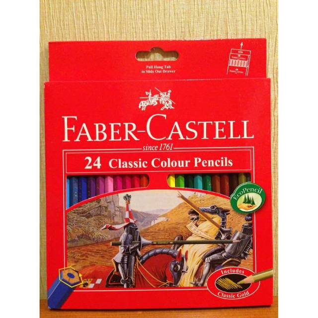 

tyvf Pensil warna 24 Faber Castell / Classic colour 24 Warna Faber Castell