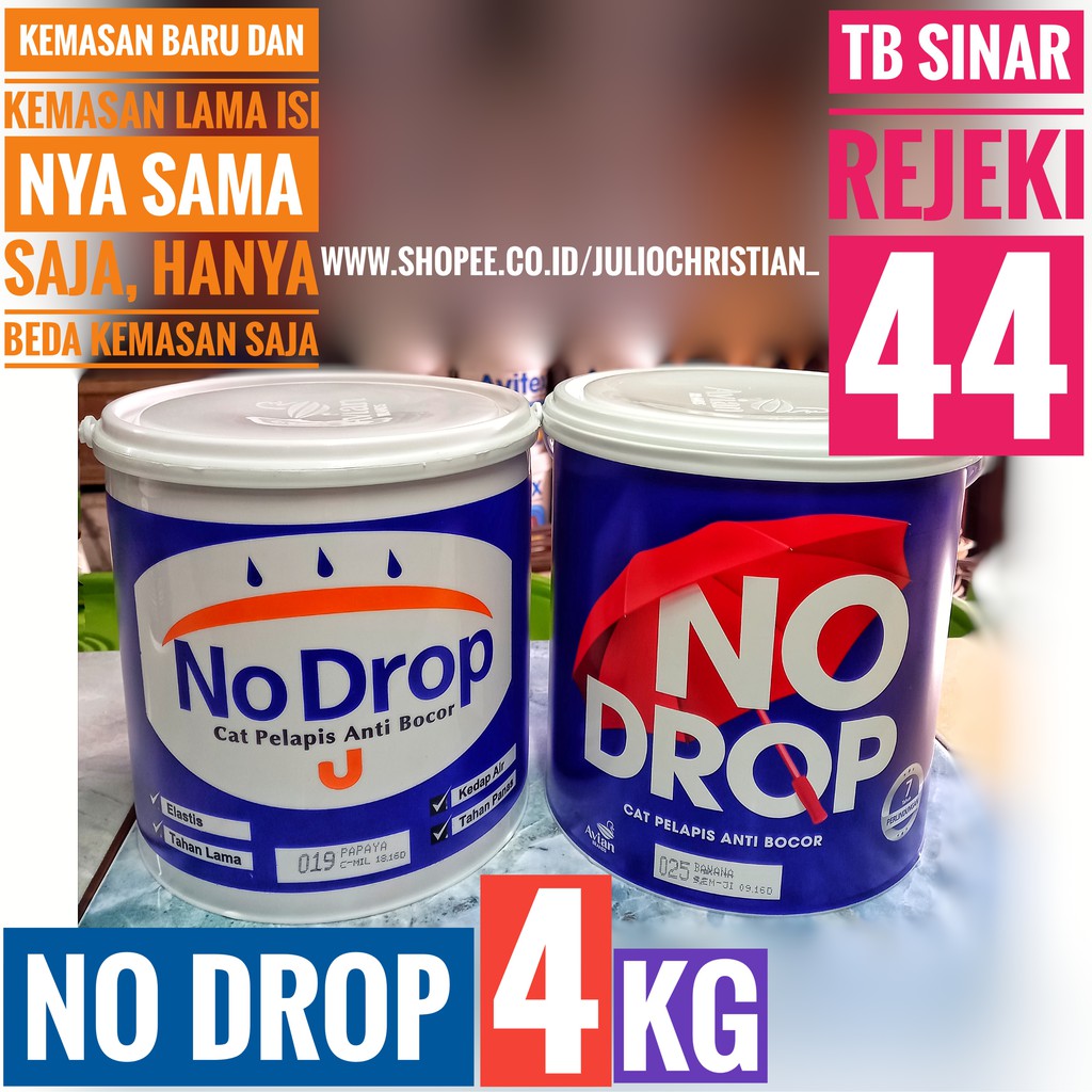 Jual [GOJEK / GRAB] NO DROP 4 KG WARNA KOMPLIT READY MIX CAT PELAPIS
