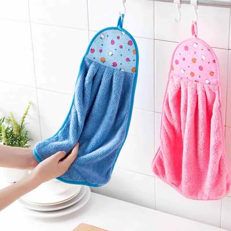 OVERFLOWS.ID Lap Handuk Tangan Motif Apel Hand Towel Besar Lap Kain Tangan Cartoon Bear Hand Towel