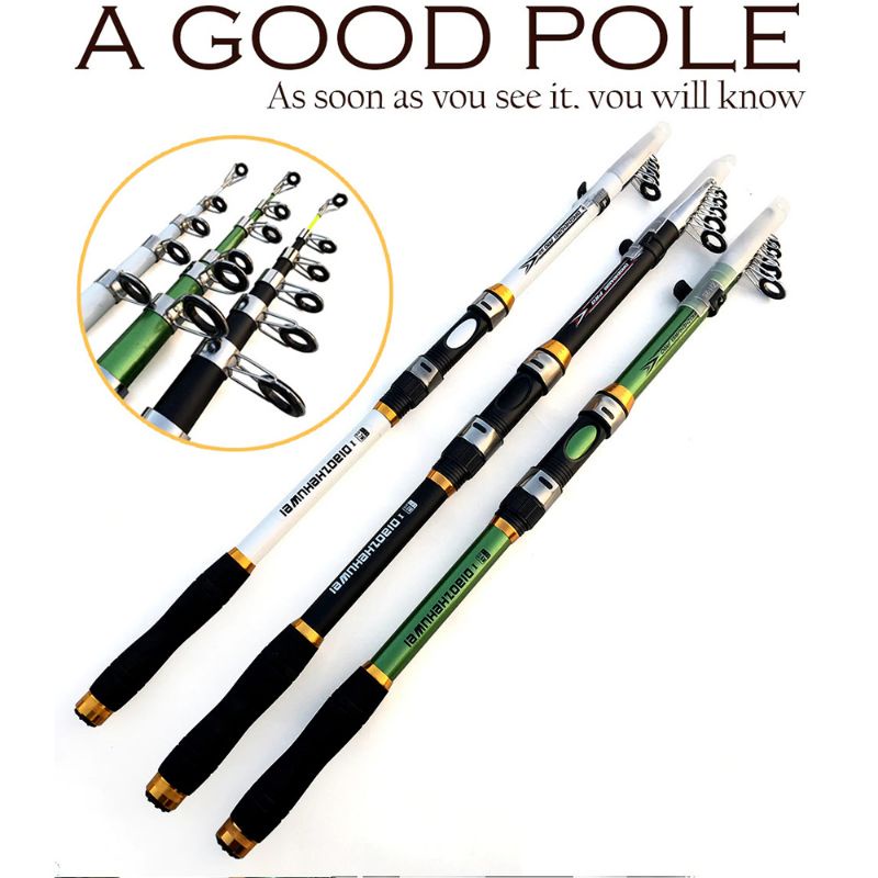 JORAN PANCING - Telescopic Fishing Rod Pole Carbon Fiber - Galatama