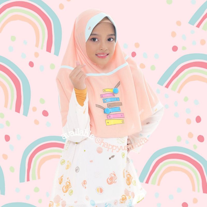 Krukid Anak Ligia Xylophone Bani Batuta / Jilbab Instan Anak / Kerudung Anak