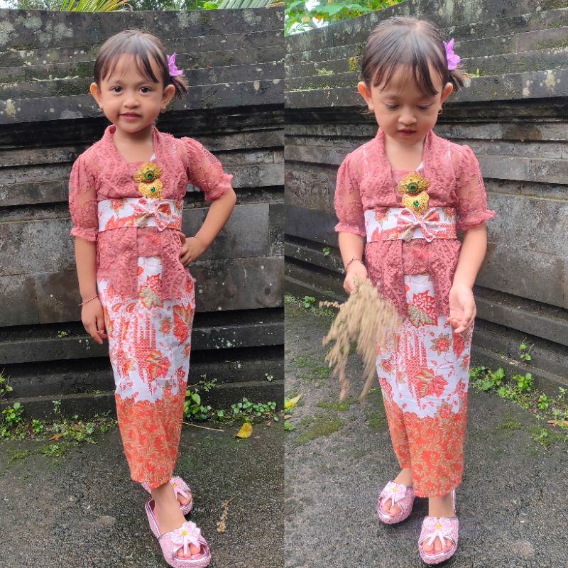 Set Kebaya Kamen Obi anak/pakaian adat bali anak