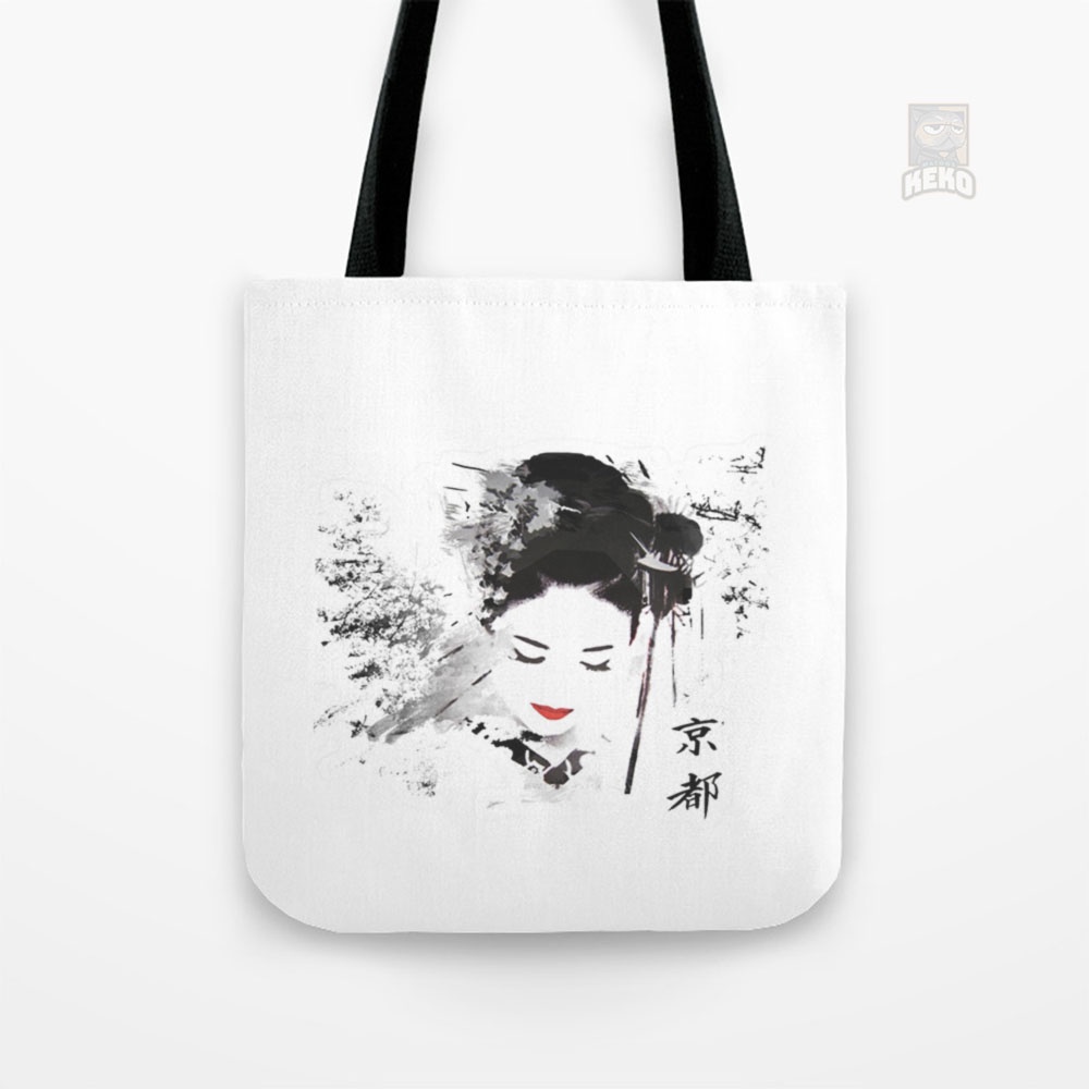 Tote Bag Kanvas Kyoto Geisha