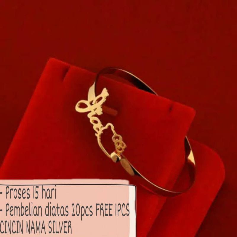 Gelang Nama Gold / Silver (Pembuatan 2 minggu) PGM (GN02)