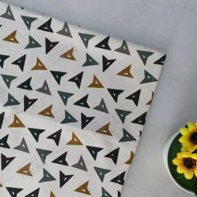 Cover Sarung Taplak Penutup Tutup Kulkas - Motif Twill Segitiga
