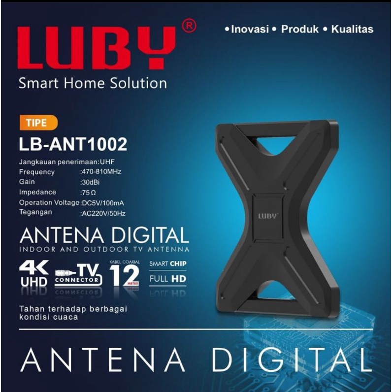 ANTENA TV DIGITAL INDOOR OUTDOOR KUALITAS TERBAIK LUBY ANT 1001-ANT 1002