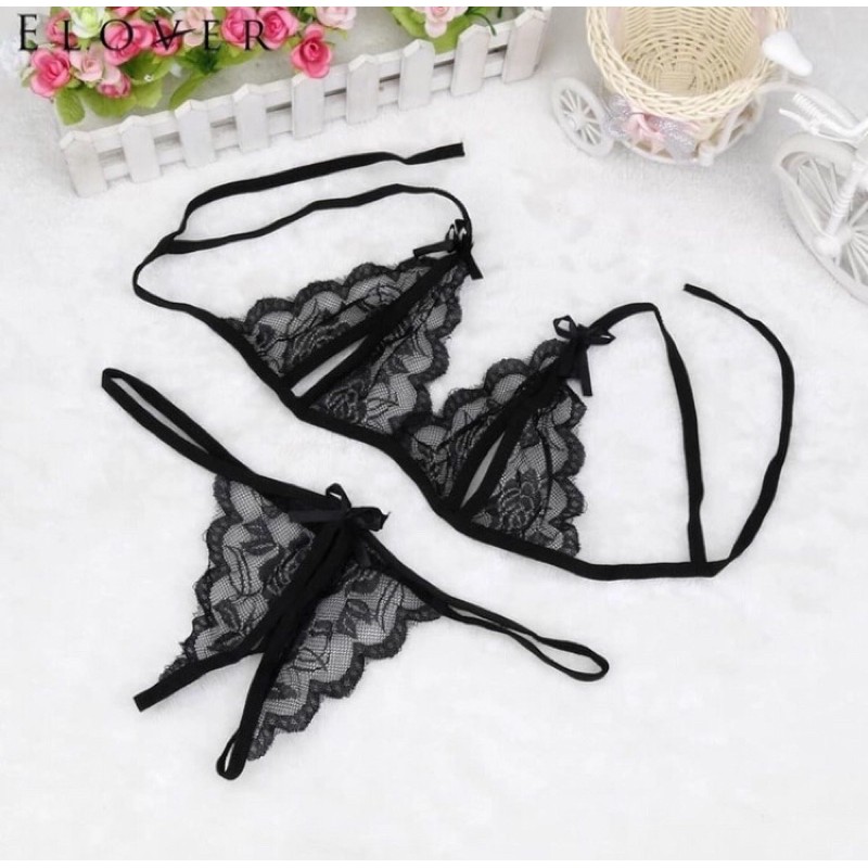 PENGIRIMAN CEPAT PAKAIAN WANITA UNDERWEAR BRA SET TRANSPARANT UNDERWEAR SEXY BRASET