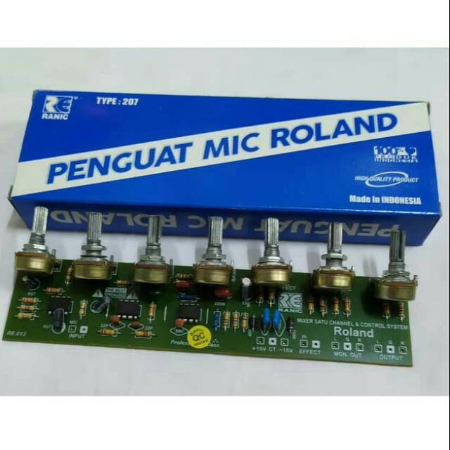 Kit Mixer Roland - Penguat Mic Roland 7 potensio