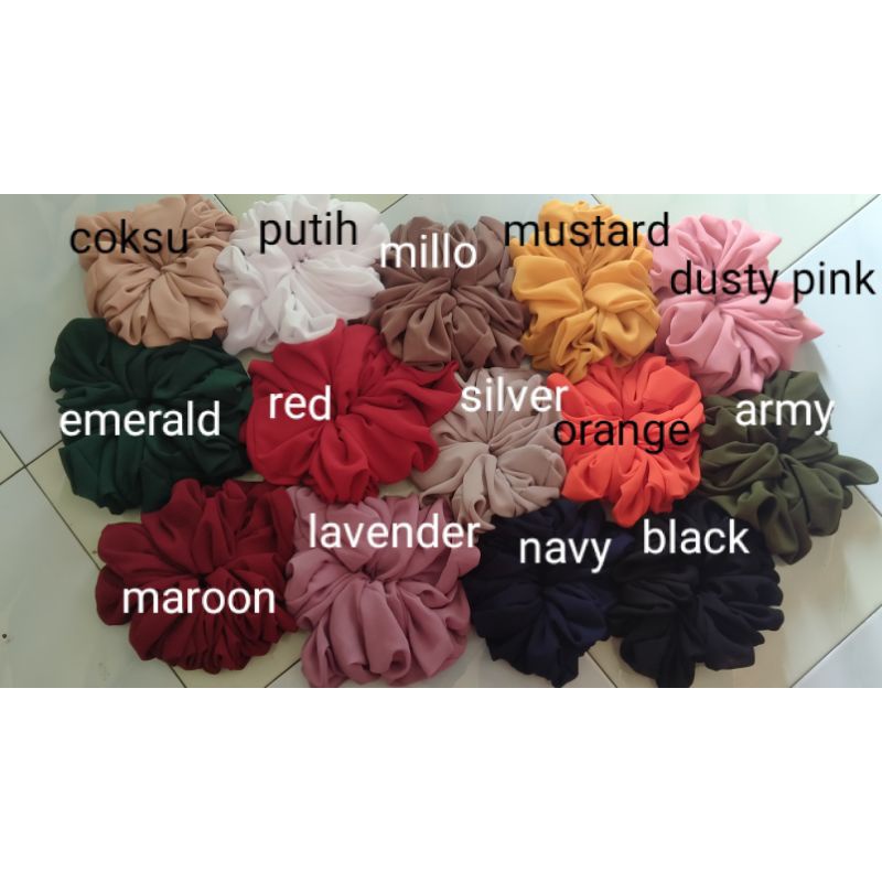 SCRUNCHIEE JUMBO/ ikat rambut brokoli /cemol hijab brokoli ORI Nazilla-1