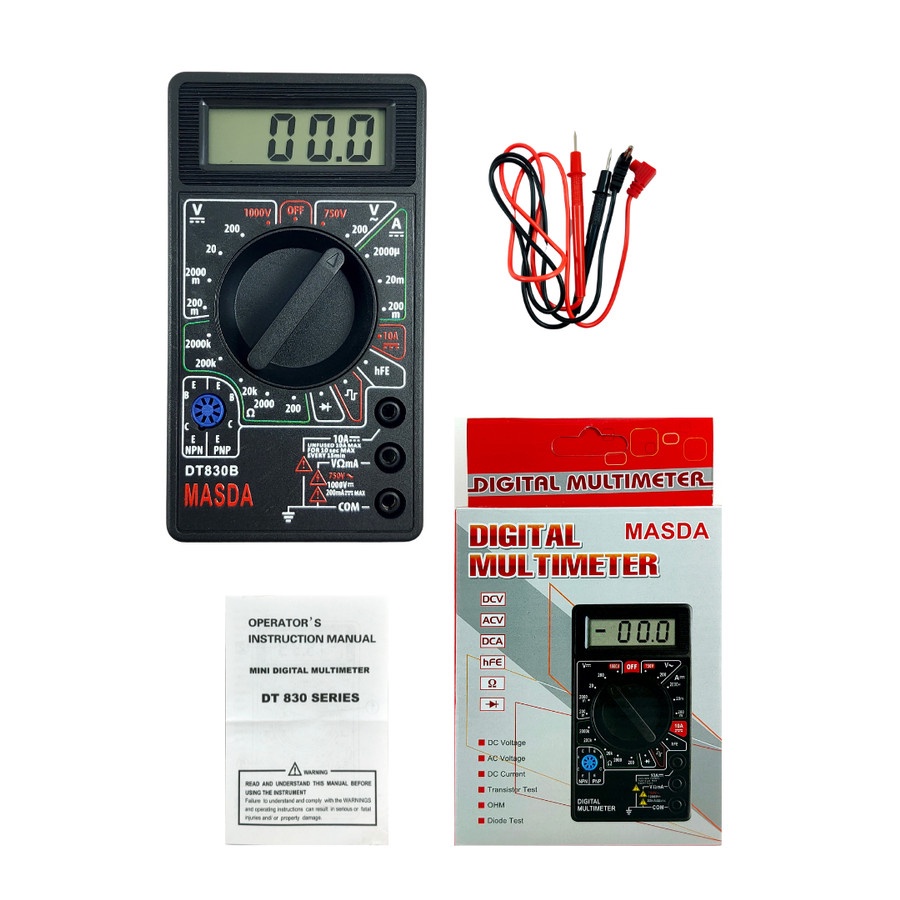 Digital Multimeter Masda DT830B Multitester DT 830 B Avometer DT-830B