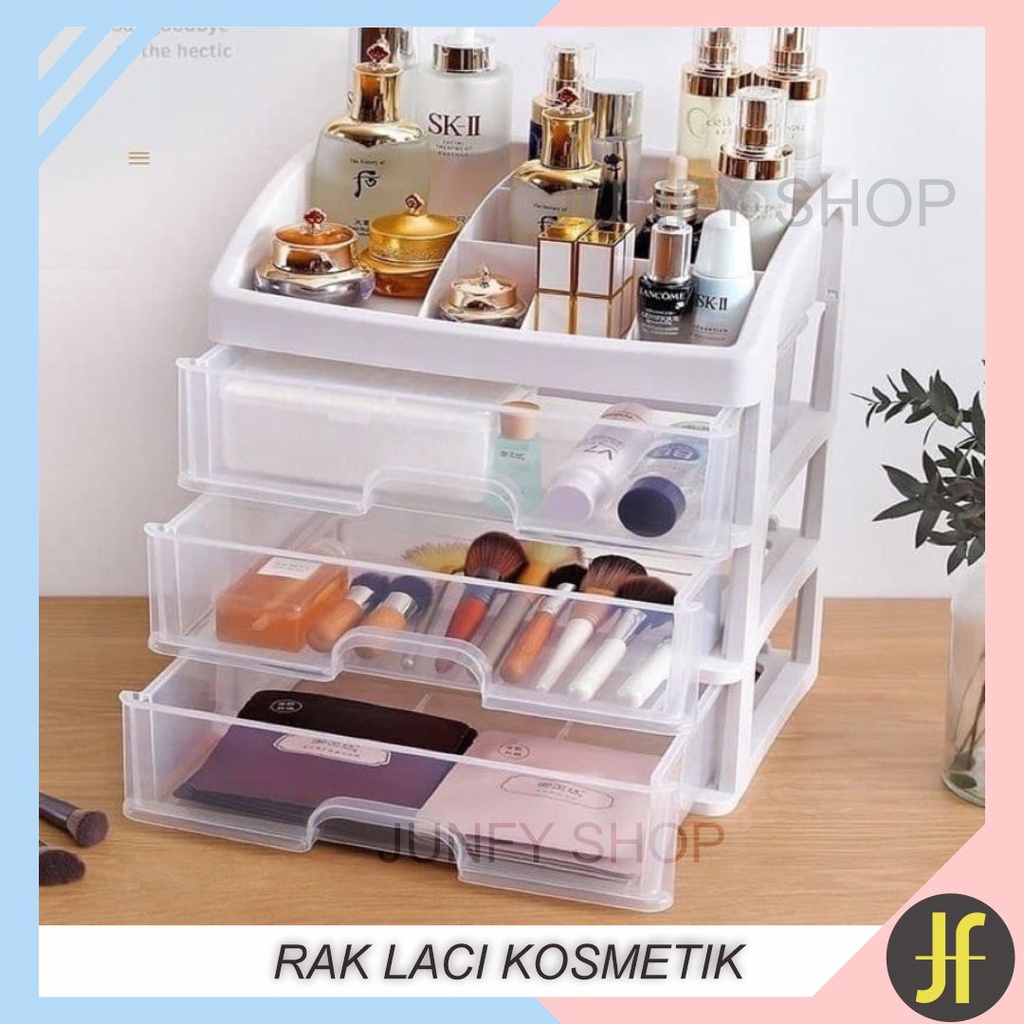J628 Rak kosmetik 3 susun rak laci kosmetik  3 susun kosmetik rak kosmetik susun rak laci