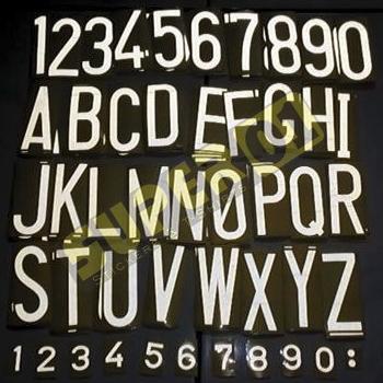 Stiker/Sticker Angka Plat Nomor Mobil Scotlight Mantul Cahaya Fullset Lengkap