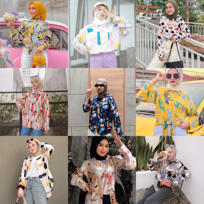 KEMEJA MOTIF RAYON JUMBO LD 120