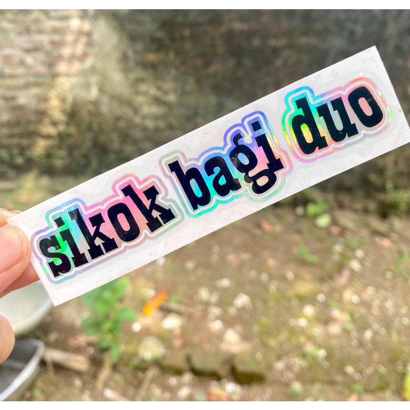 Stiker viral sikok bagi duo cuting sticker hologram tumpuk bukan printing acc motor STICKER BERKUALITAS