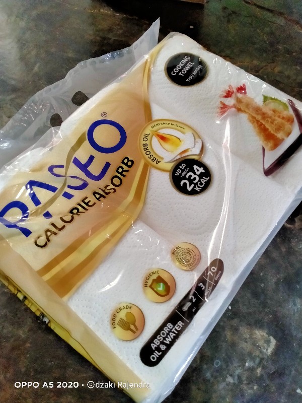 Paseo Calorie Absorb - Tissue Dapur - Alas Minyak / Gorengan - Kitchen Towel 3 Rolls