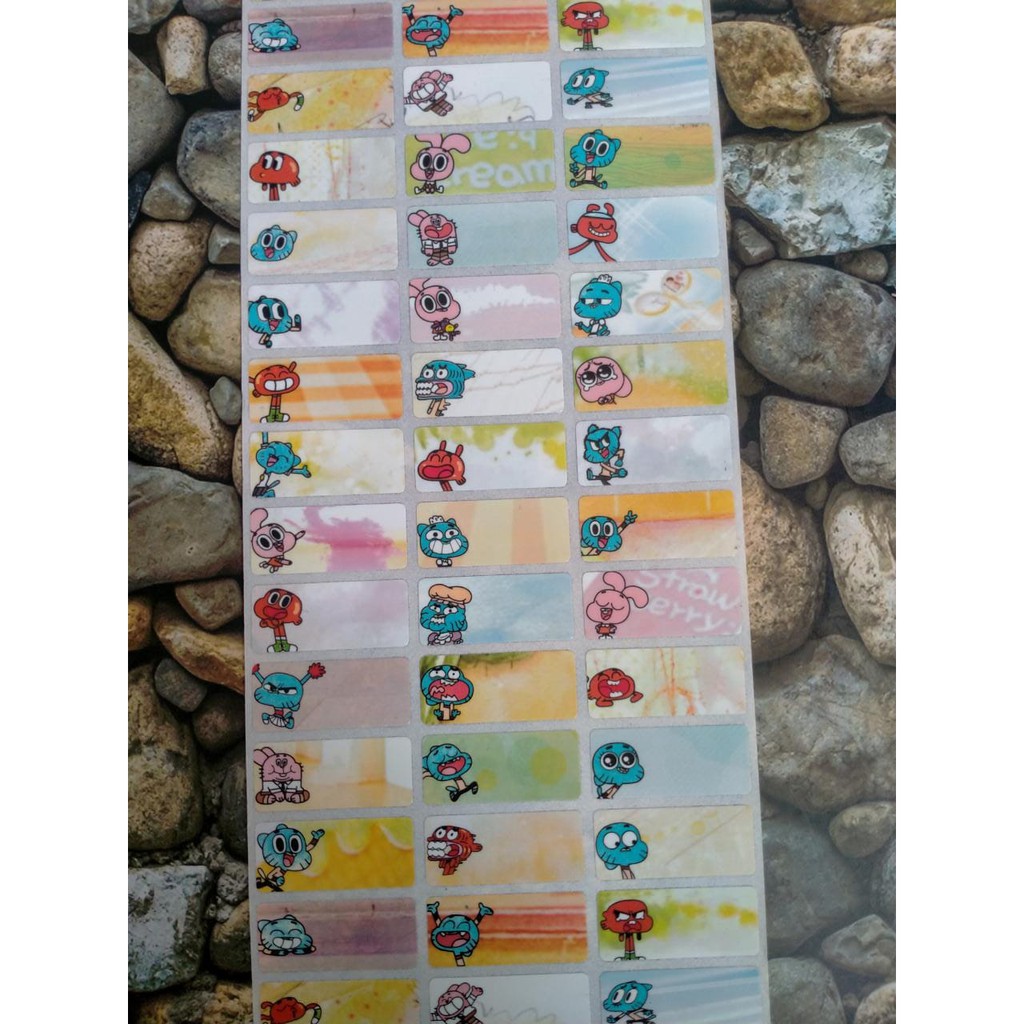 

STIKER LABEL NAMA STICKER NAME WATERPROOF ANTI AIR GUMBAL
