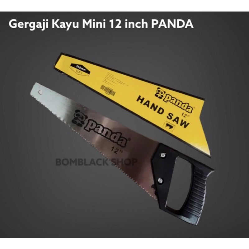 Gergaji kayu mini gagang plastik 12inch PANDA - gergaji mini gagang plastik