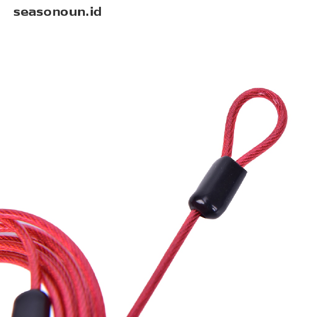 (seasonoun) Kunci Sepeda Model Kabel Kepang Loop Ganda Bahan Baja Kuat Panjang 2m