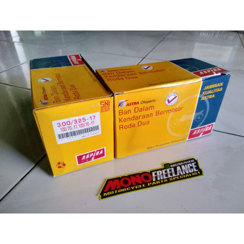 Ban dalam motor bebek Aspira ring 17 300-17 325-17 100/70-17 120/70-17 3.00 300 3.25 325 100/70 120/