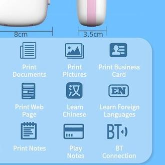 mini printer/printer bluetooth/printer thermal panda/ Label Memo Receipt Paper THERMAL/Peripage A8C 
