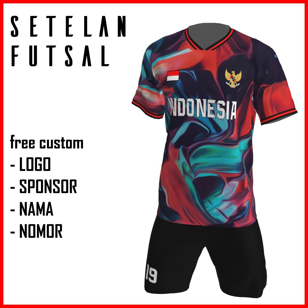 Bikin Jersey Futsal Custom Printing , Baju Kaos Jersey Setelan