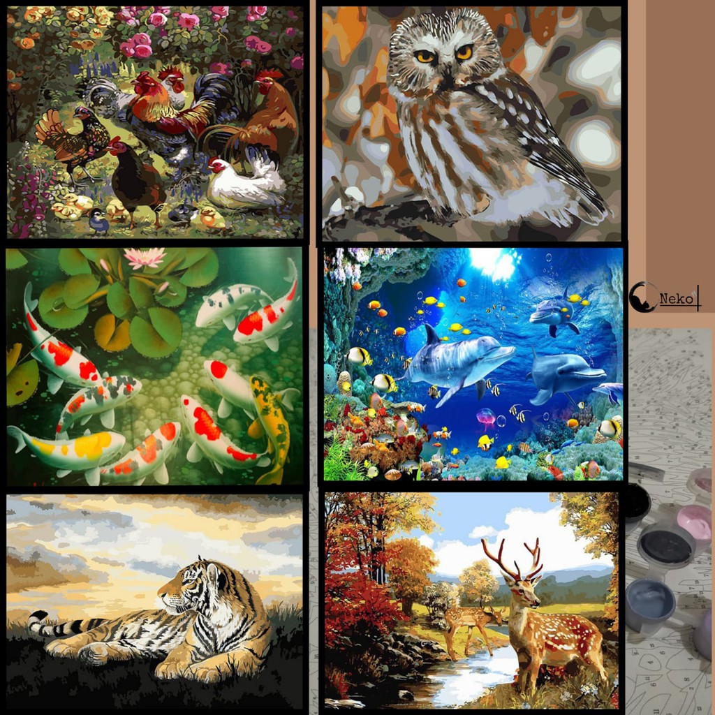 

⭐Oneko⭐ Paint By Number / melukis dengan nomor {40x50cm} Animal