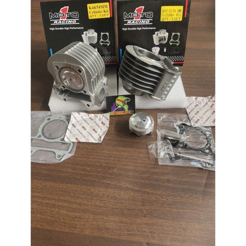 Paket Blok Seher Bore UP Beat Fi KE Stater Halus Moto1 Racing 54.5mm 54mm & Stater