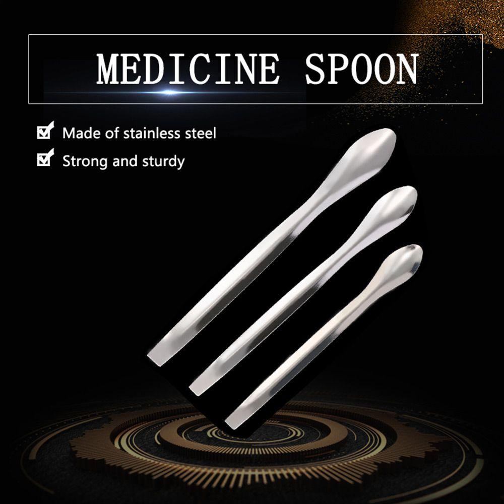 Rebuy Sendok Obat Medical Stainless Steel Perlengkapan Medis Sekop Kepala Satu