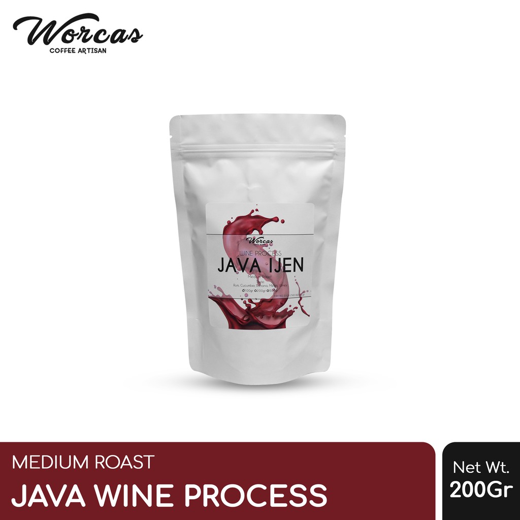 

WORCAS Kopi Arabika Java Ijen Wine Process 200 Gram - Medium Roast