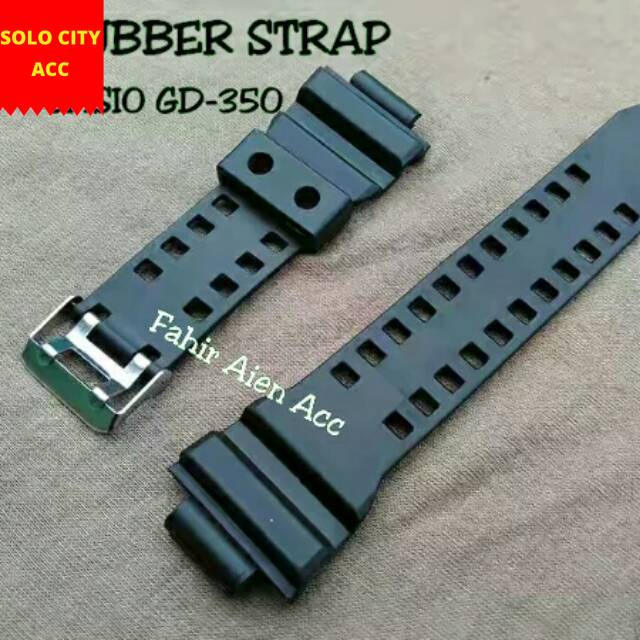 TALI JAM CASIO G-SHOCK GD-350 GD350 GD 350 RUBBER STRAP JAM GD-350 GD350