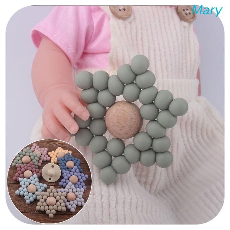 Mary Mainan Teether Bayi Bentuk Hexagon Bahan Silikon Food Grade BPA Free