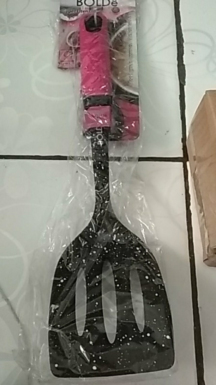 Bolde Utensill Black Pink Silicone Tahan Panas