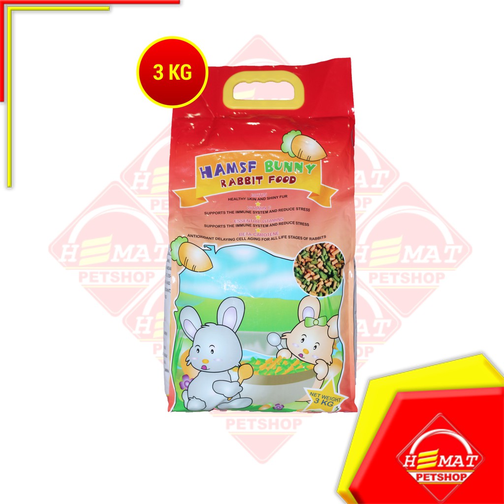 Hams Bunny Rabbit Food 3 Kg hamsbunny 3kg Makanan Kelinci Murah