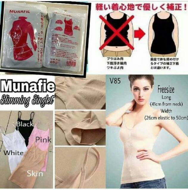 MUNAFIE ATASAN SLIM CLOTH CAMI SHAPER ORIGINAL JAPAN CAMISOLE